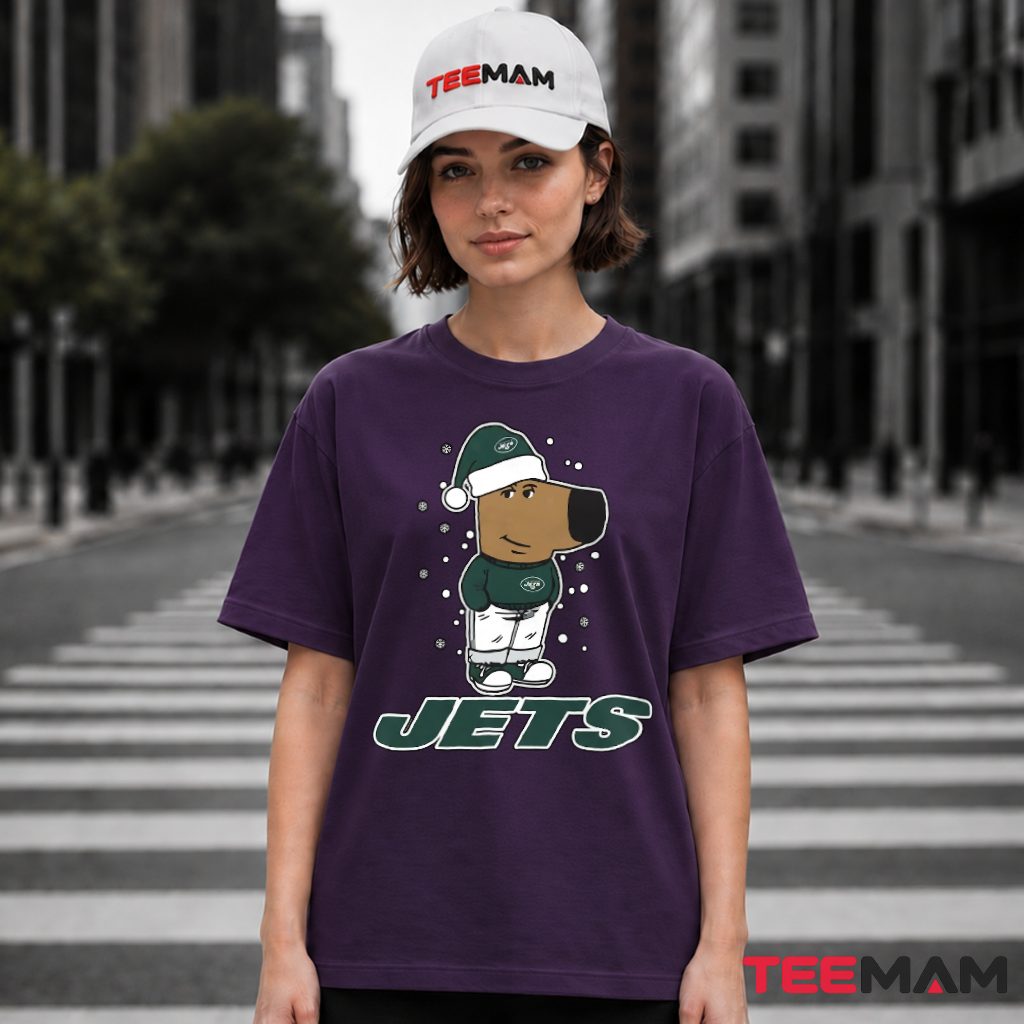 New York Jets Chill Guy Christmas Snow T-Shirt