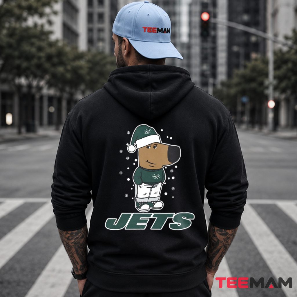 New York Jets Chill Guy Christmas Snow Hoodie New York Jets Chill Guy Christmas Snow Hoodie