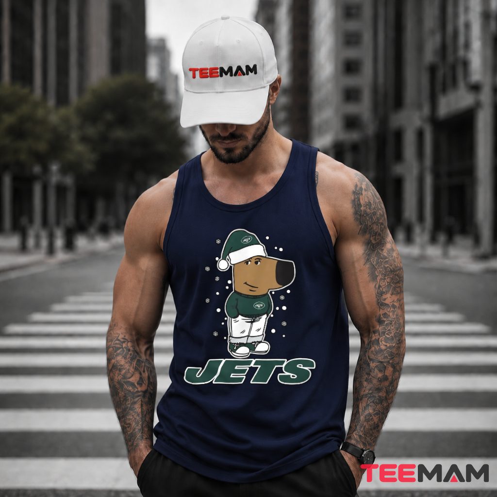 New York Jets Chill Guy Christmas Snow Tank Top New York Jets Chill Guy Christmas Snow Tank Top