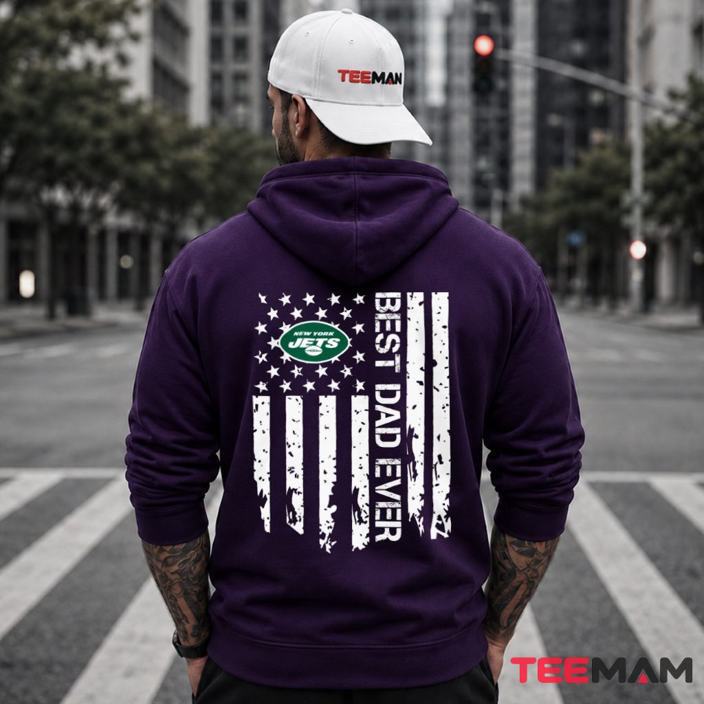 New York Jets Dad American Flag Distressed Hoodie New York Jets Dad American Flag Distressed Hoodie