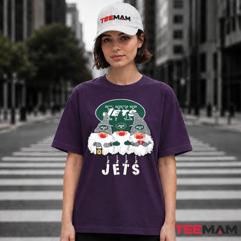 New York Jets Gnomes Christmas Holiday Football T-Shirt