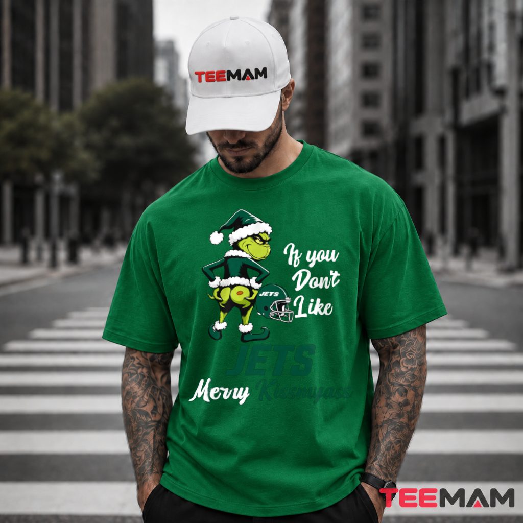 New York Jets Grinch Elf Holiday Gift T-Shirt