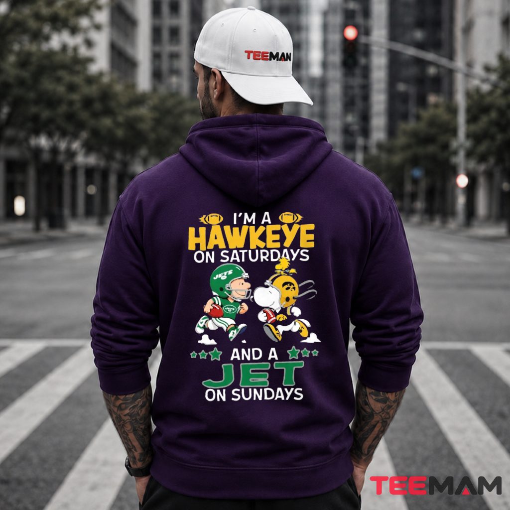 New York Jets Hawkeye Saturdays Snoopy Sundays Hoodie New York Jets Hawkeye Saturdays Snoopy Sundays Hoodie