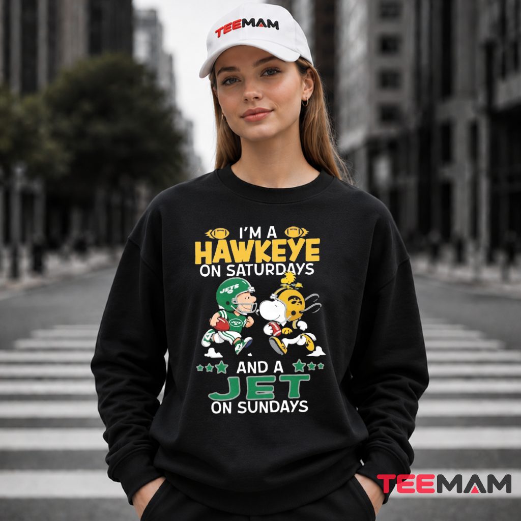New York Jets Hawkeye Saturdays Snoopy Sundays Long Sleeve New York Jets Hawkeye Saturdays Snoopy Sundays Long Sleeve