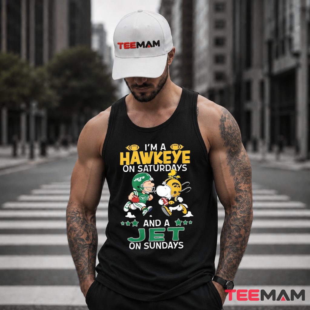 New York Jets Hawkeye Saturdays Snoopy Sundays Tank Top New York Jets Hawkeye Saturdays Snoopy Sundays Tank Top