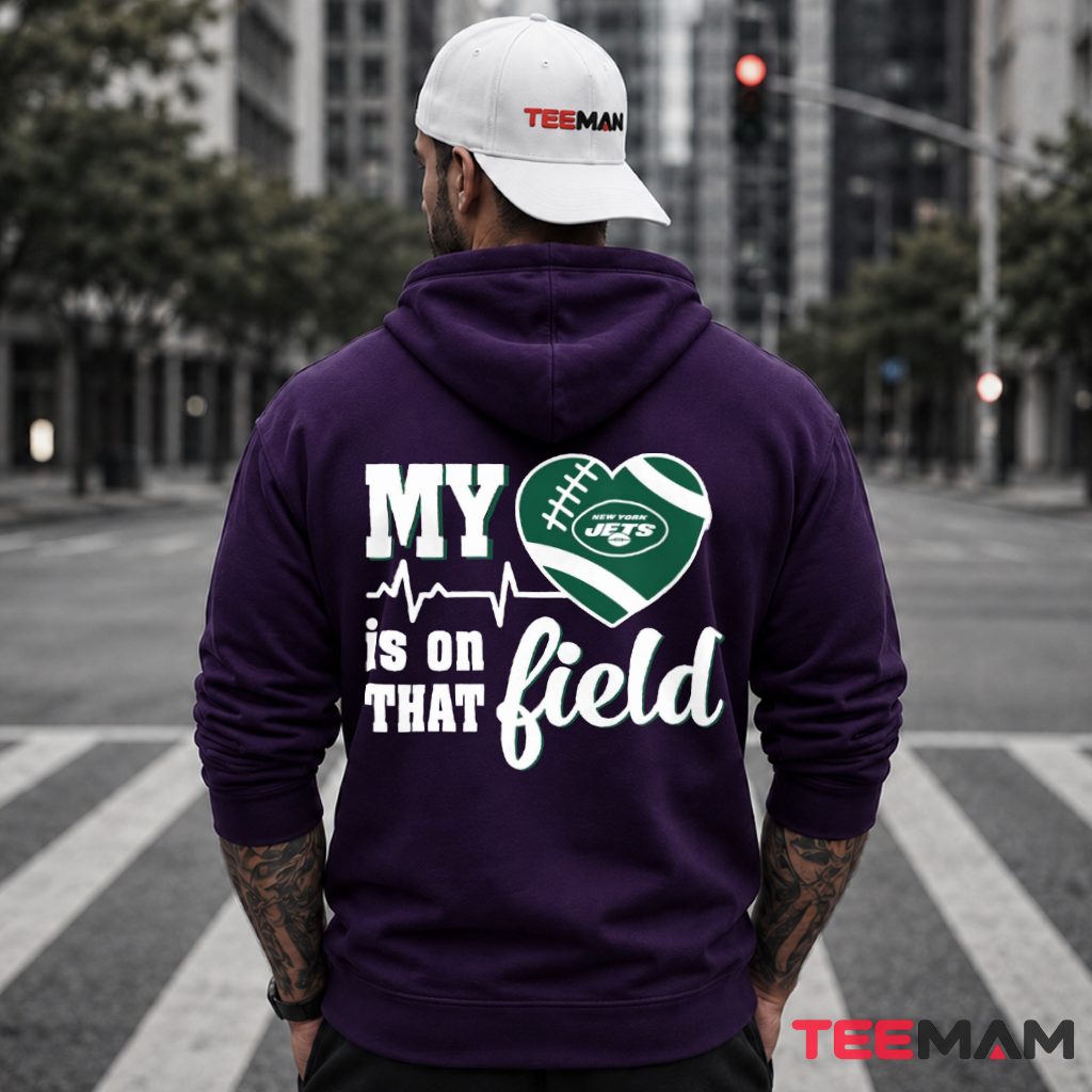 New York Jets Heart Heartbeat On Field Hoodie New York Jets Heart Heartbeat On Field Hoodie
