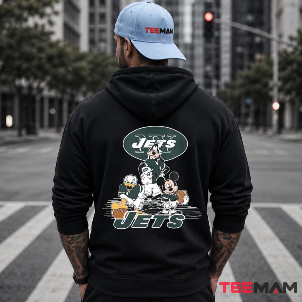 New York Jets Mickey Goofy Donald Team Hoodie New York Jets Mickey Goofy Donald Team Hoodie