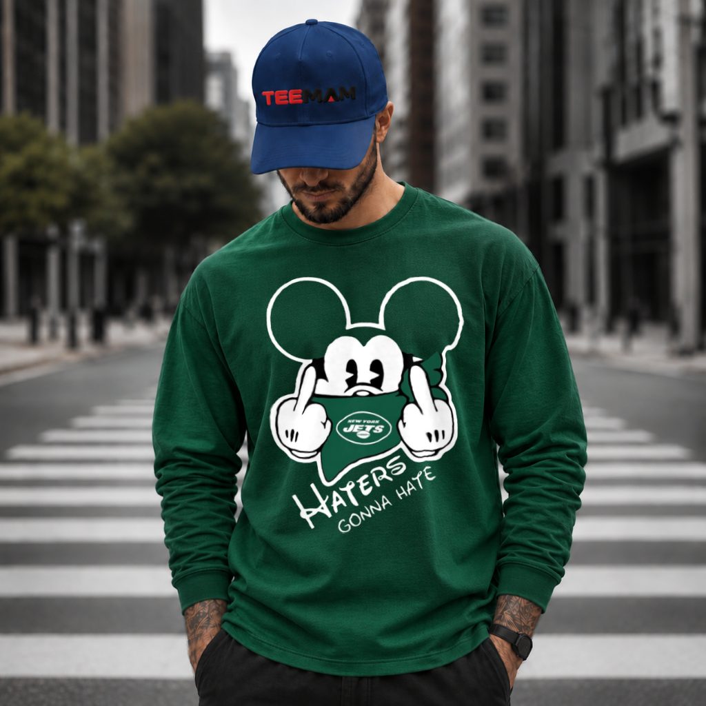 New York Jets Mickey Haters Gonna Bandana Long Sleeve New York Jets Mickey Haters Gonna Bandana Long Sleeve