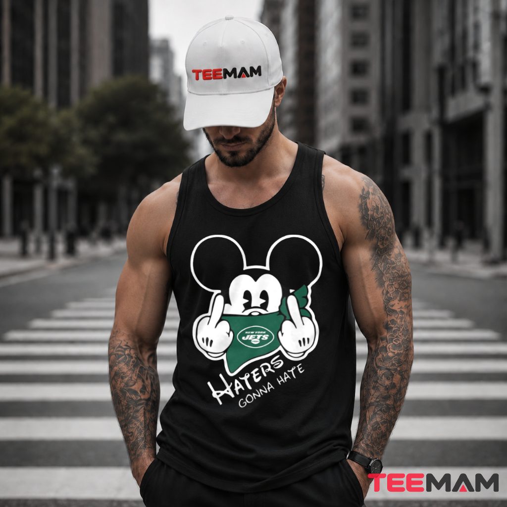 New York Jets Mickey Haters Gonna Bandana Tank Top New York Jets Mickey Haters Gonna Bandana Tank Top