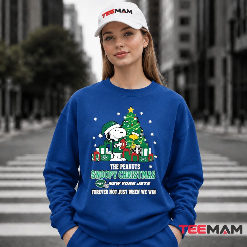 New York Jets Snoopy Christmas Tree Forever Not Just Long Sleeve New York Jets Snoopy Christmas Tree Forever Not Just Long Sleeve