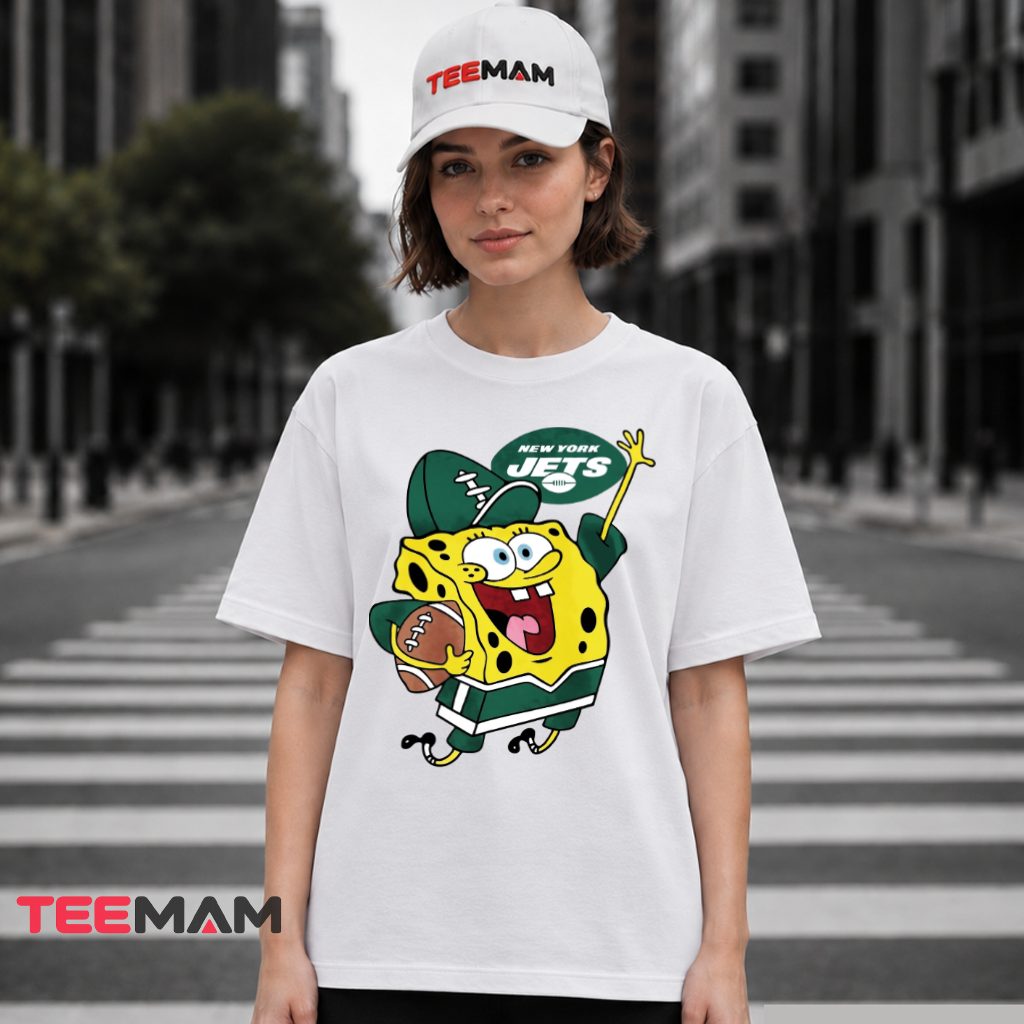 New York Jets Spongebob Football Jersey T-Shirt