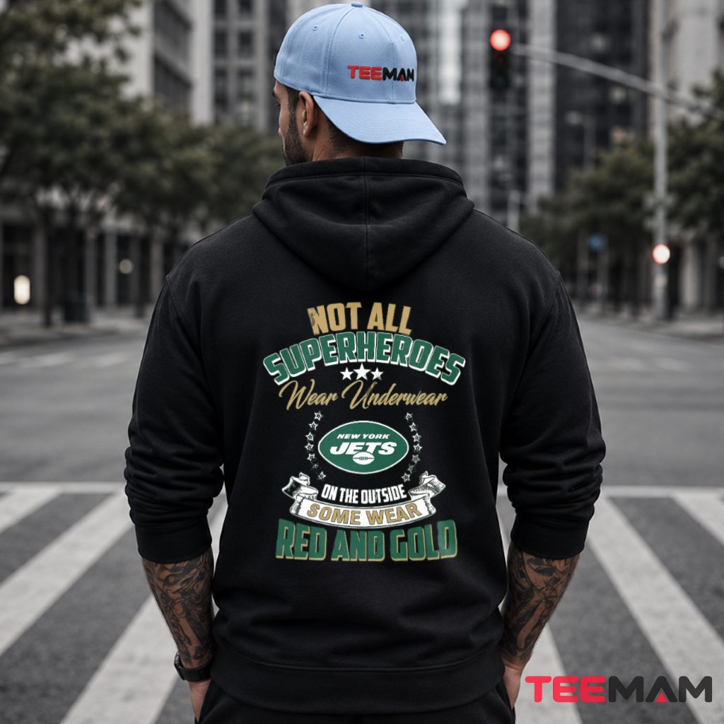 New York Jets Superheroes Underwear Red Gold Hoodie New York Jets Superheroes Underwear Red Gold Hoodie