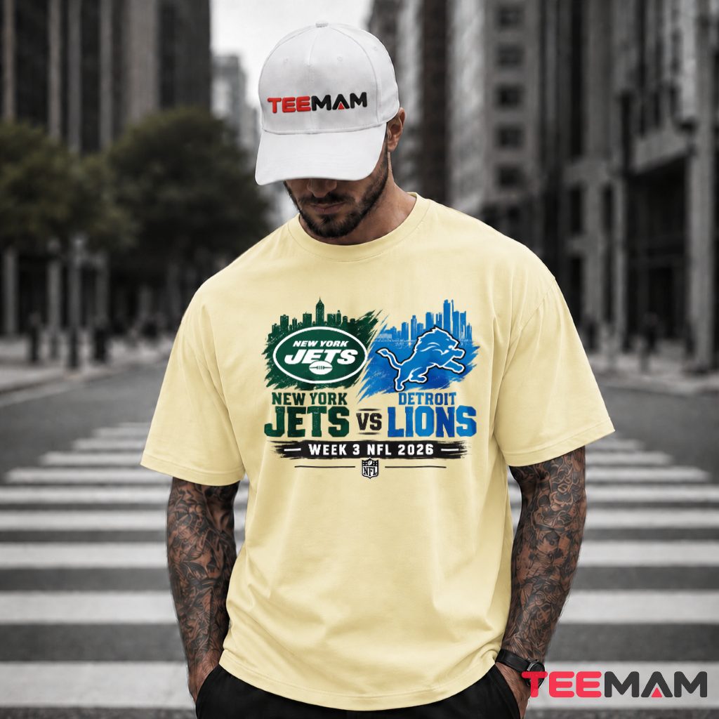 New York Jets Vs Detroit Lions Week 3 T-Shirt