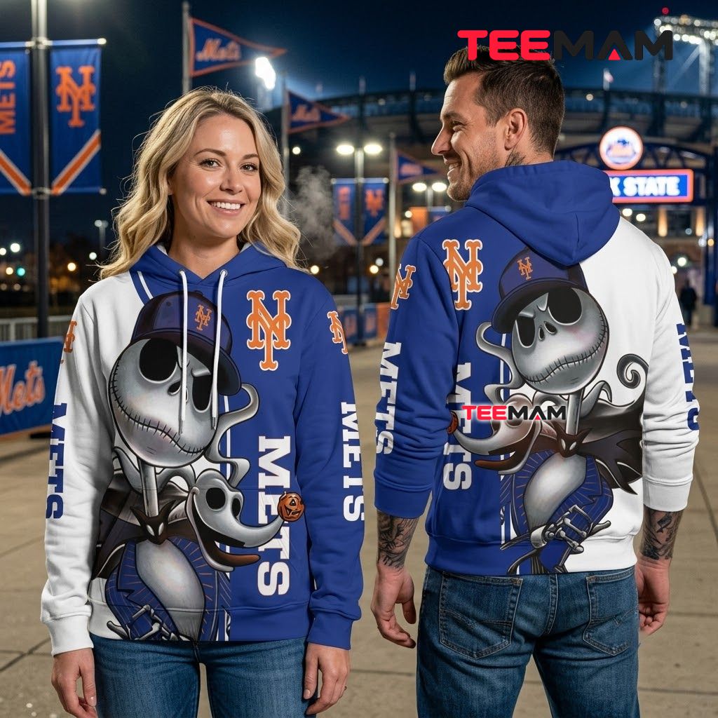 New York Mets All Over Print 3D Hoodie Jack Skellington Baseball Back New York Mets All Over Print 3D Hoodie Jack Skellington Baseball Back