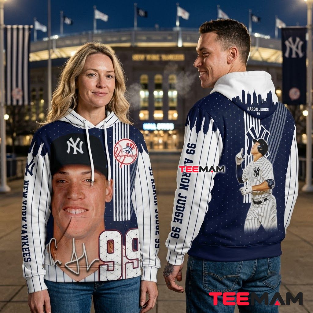 New York Yankees 3D Hoodie Aaron Judge Back New York Yankees 3D Hoodie Aaron Judge Back