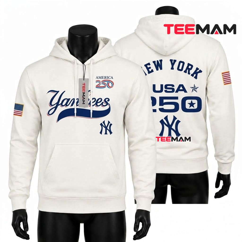 New York Yankees 3D Hoodie America Front