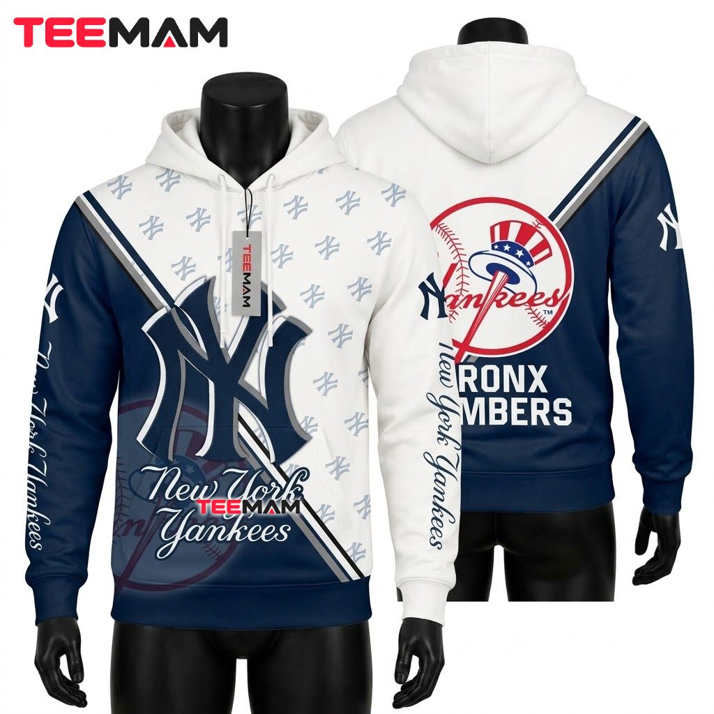New York Yankees 3D Hoodie Bronx Bombers Front