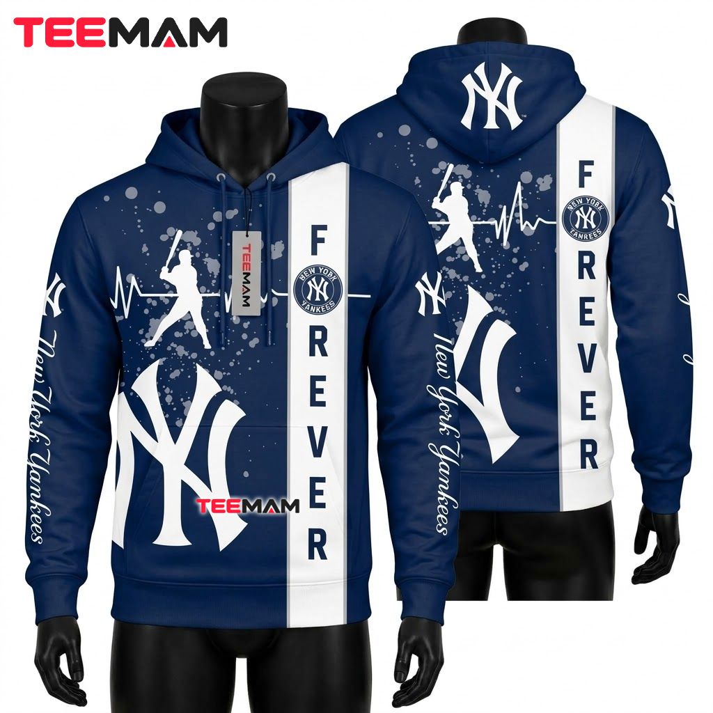 New York Yankees 3D Hoodie Heart Logo