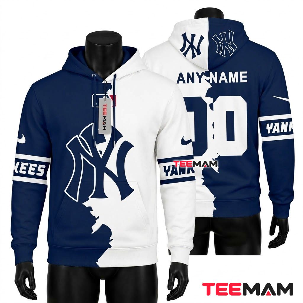 New York Yankees 3D Hoodie Splatter Skull New York Yankees 3D Hoodie Splatter Skull