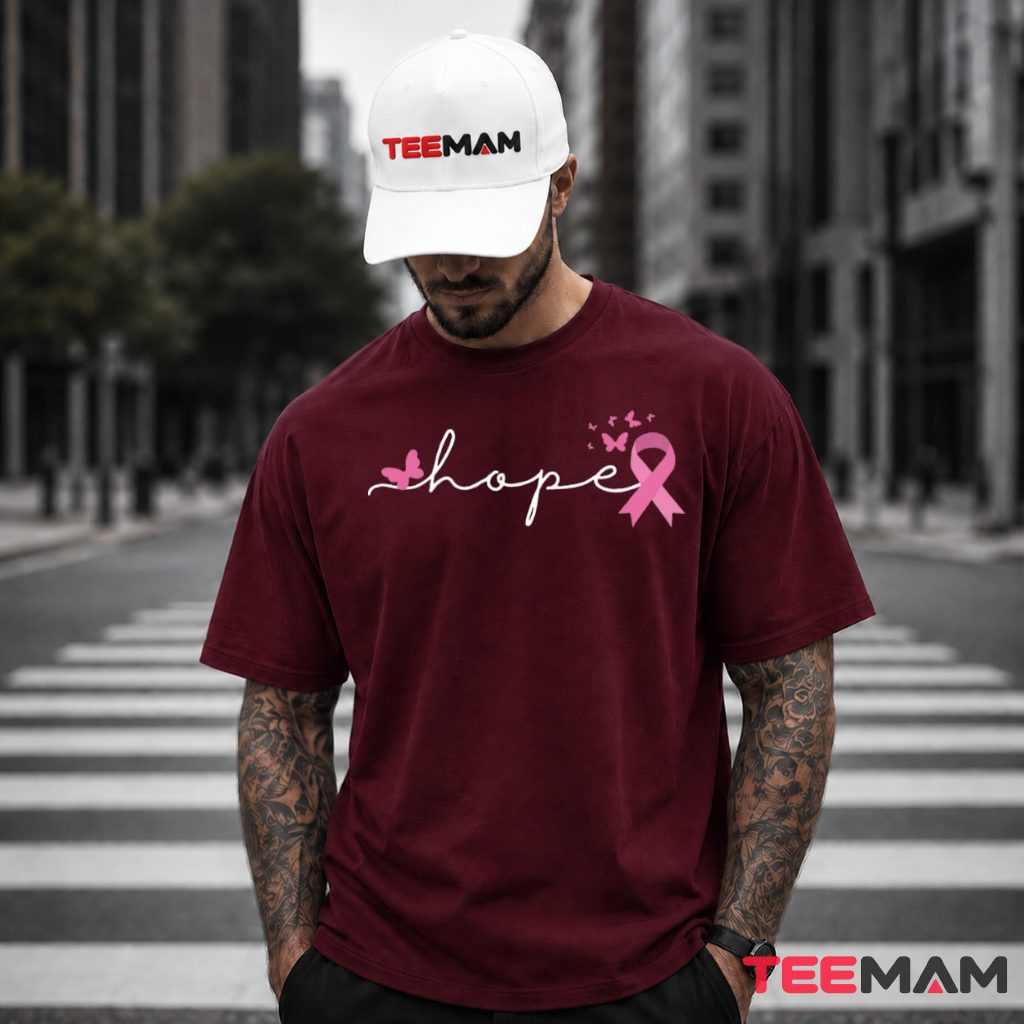 No duplicate found.Hope Butterfly Pink Ribbon Breast Cancer T-Shirt