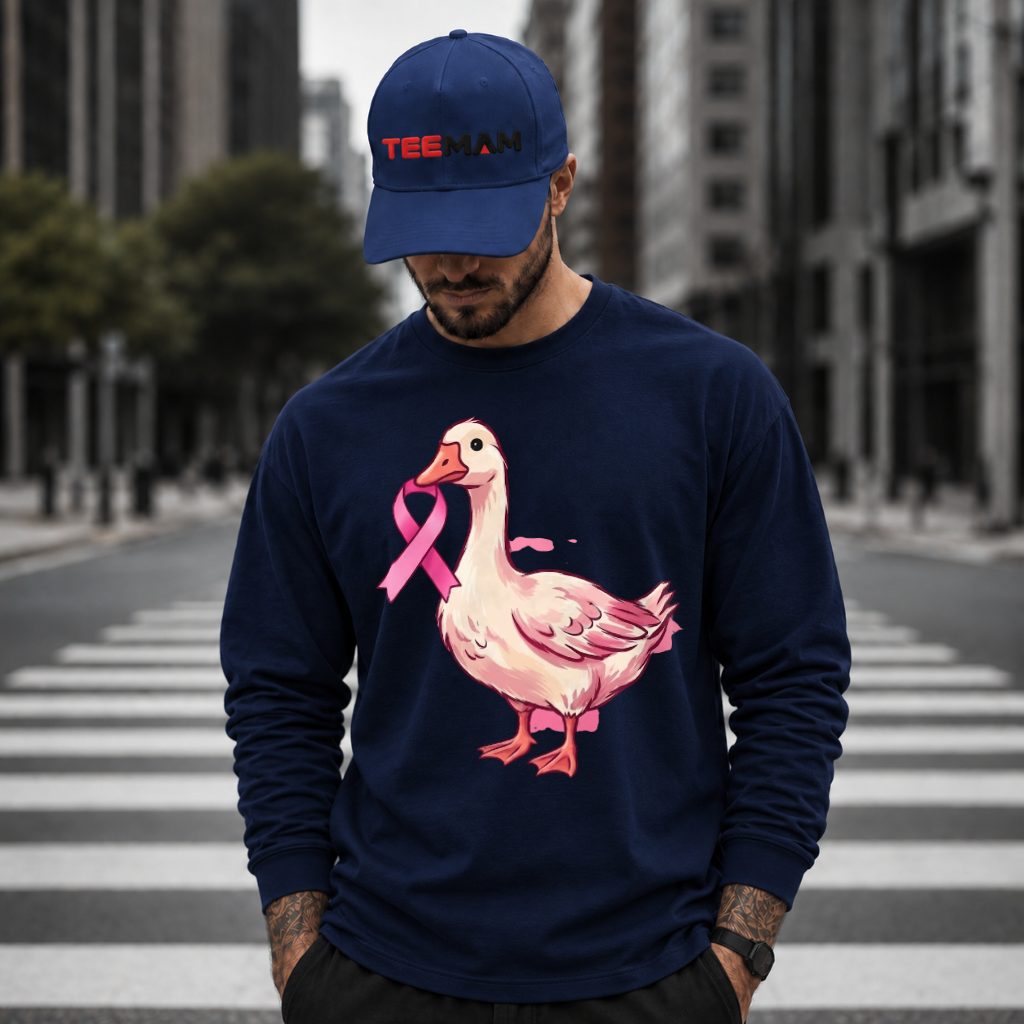 No duplicate found.Pink Ribbon Duck Striped Flag Awareness Long Sleeve No duplicate found.Pink Ribbon Duck Striped Flag Awareness Long Sleeve