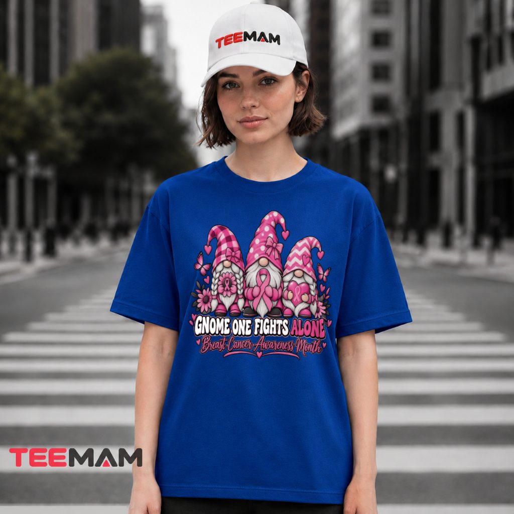 No duplicates found.Gnome One Fights Alone Breast Cancer Awareness T-Shirt