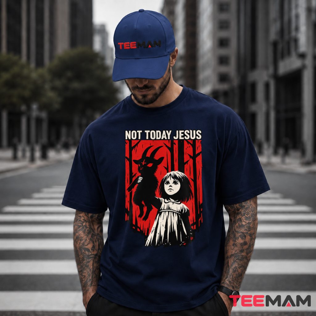 Not Today Jesus Goat Demon Halloween T-Shirt