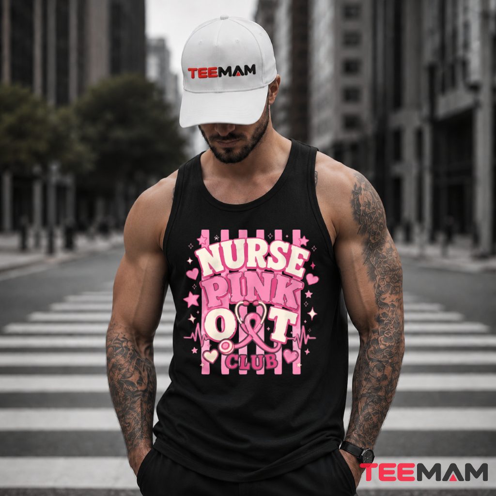 Nurse Pink Out Club Stethoscope Ribbon Tank Top Nurse Pink Out Club Stethoscope Ribbon Tank Top