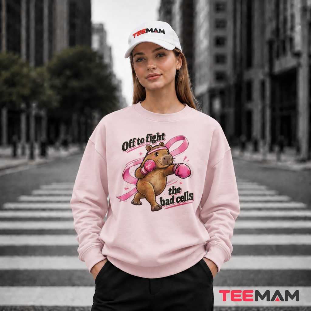 Off To Fight The Bad Cells Boxing Capybara Long Sleeve Off To Fight The Bad Cells Boxing Capybara Long Sleeve