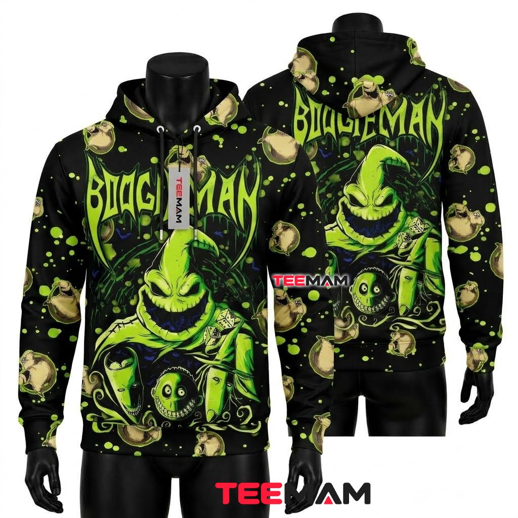 Oogie Boogie Halloween Pattern 3D Hoodie Front