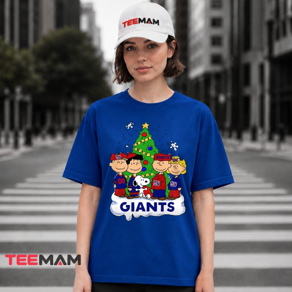 Peanuts New York Giants Christmas Holiday T-Shirt