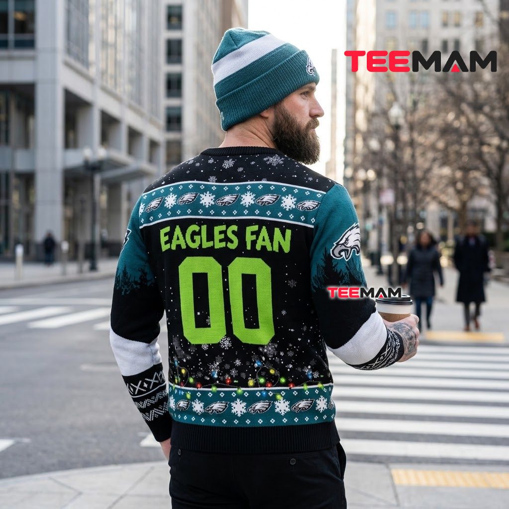 Personalized Philadelphia Eagles Ugly Christmas Sweater Drink Up Design Version 3 Personalized Philadelphia Eagles Ugly Christmas Sweater Drink Up Design Version 3