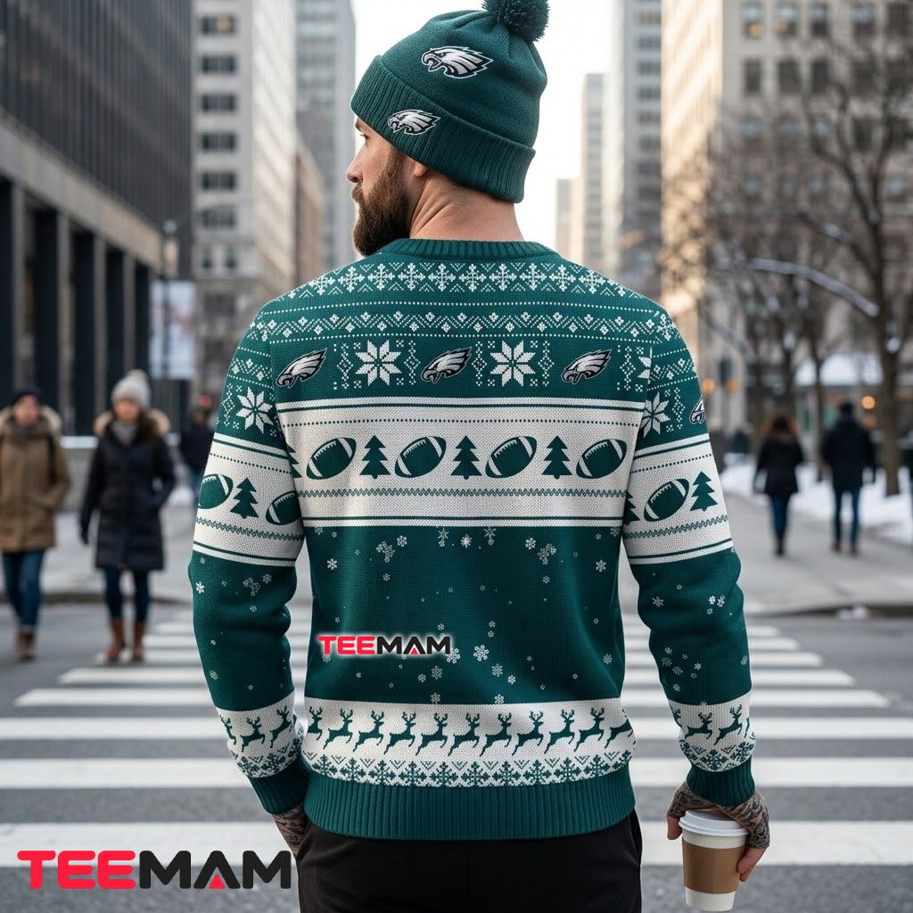 Personalized Philadelphia Eagles Ugly Christmas Sweater Grinch Football Design Version 3 Personalized Philadelphia Eagles Ugly Christmas Sweater Grinch Football Design Version 3