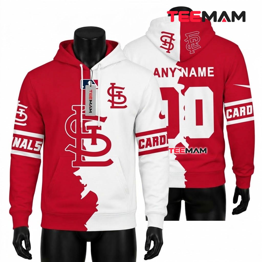 Personalized Philadelphia Phillies 3D Hoodie Split Red White Personalized Philadelphia Phillies 3D Hoodie Split Red White