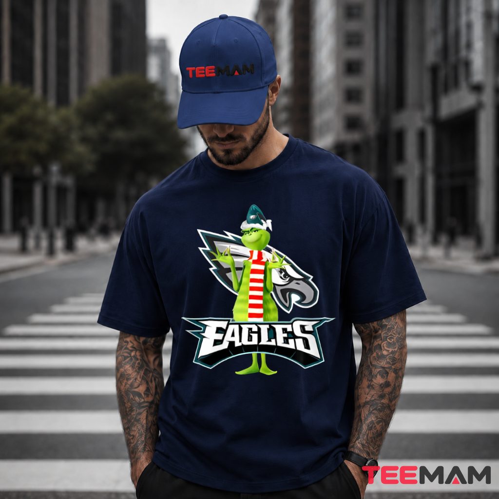 Philadelphia Eagles Grinch Holiday Mascot T-Shirt