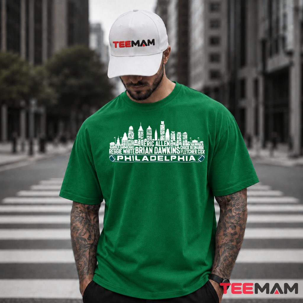Philadelphia Eagles Legends Skyline Players T-Shirt