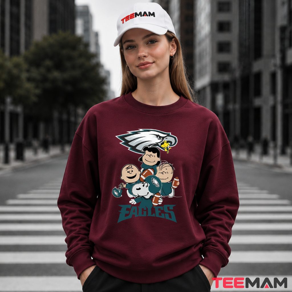 Philadelphia Eagles Snoopy Peanuts Football Fan Long Sleeve Philadelphia Eagles Snoopy Peanuts Football Fan Long Sleeve