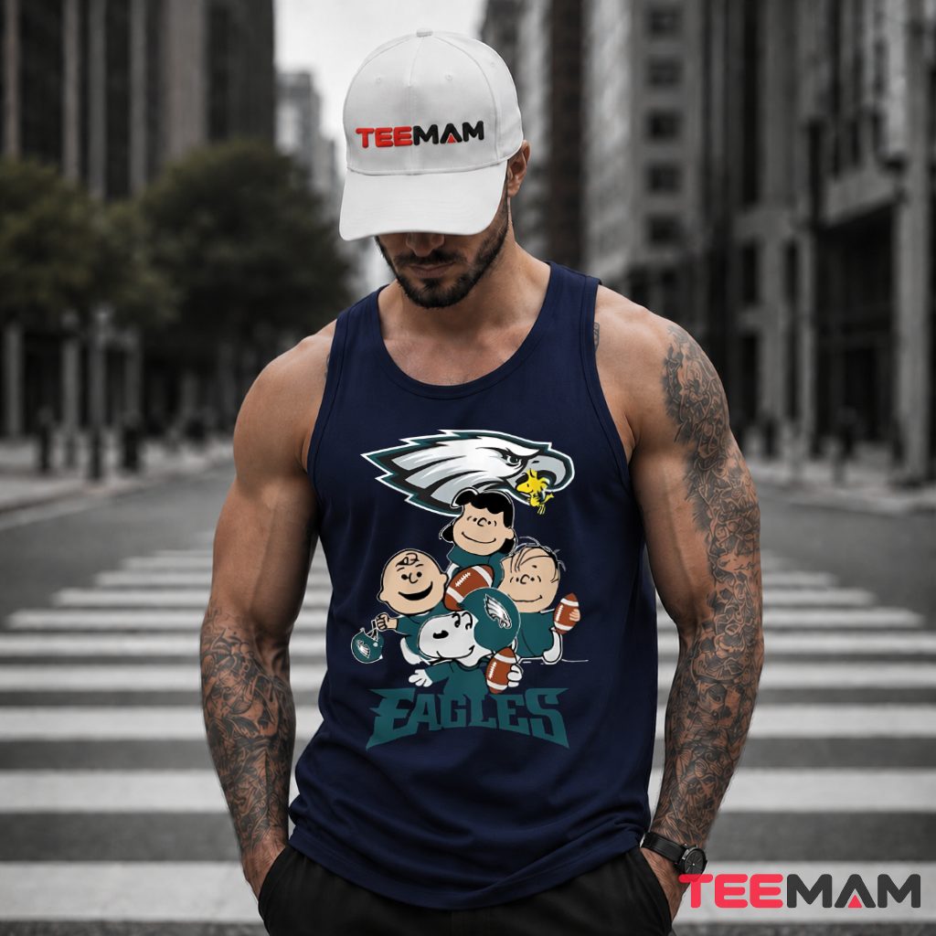 Philadelphia Eagles Snoopy Peanuts Football Fan Tank Top Philadelphia Eagles Snoopy Peanuts Football Fan Tank Top