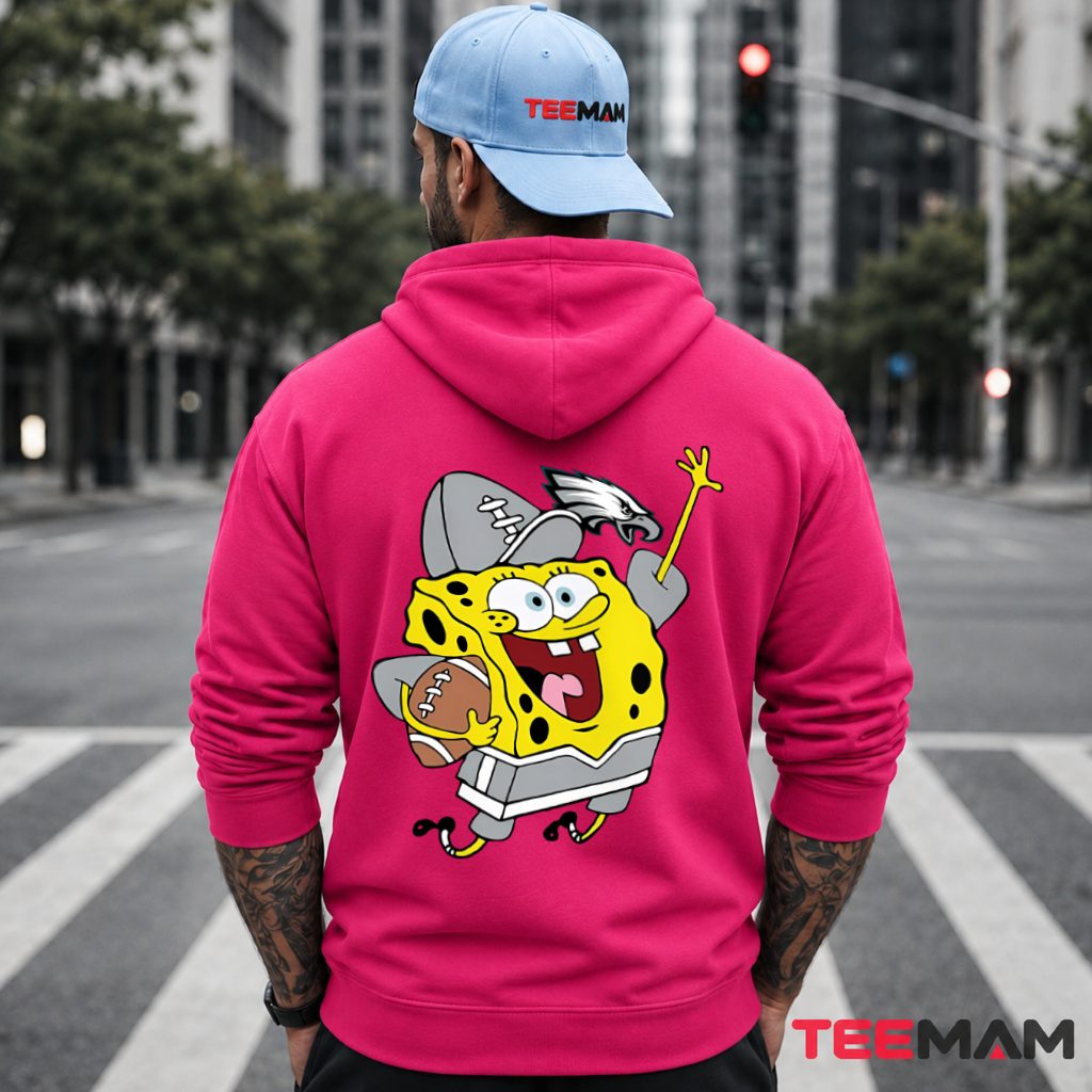 Philadelphia Eagles Spongebob Football Fan Hoodie Philadelphia Eagles Spongebob Football Fan Hoodie