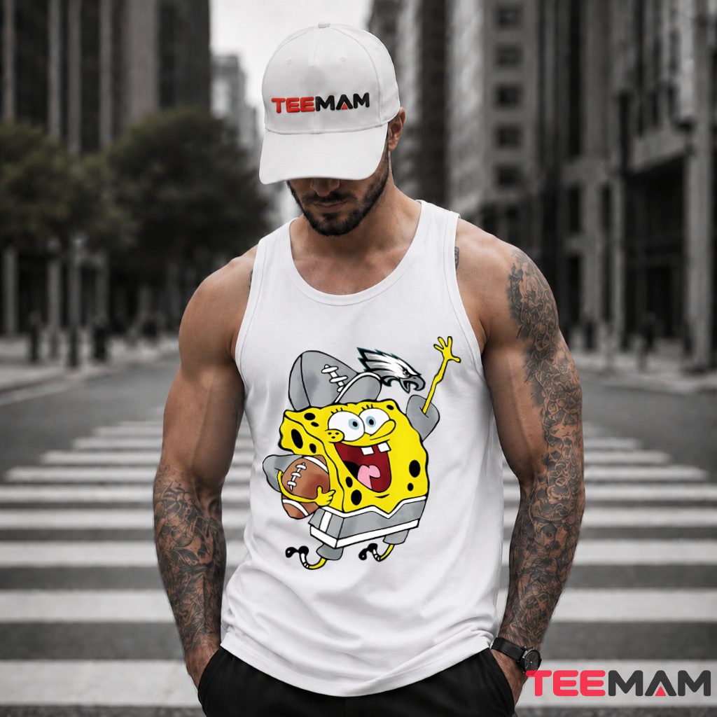 Philadelphia Eagles Spongebob Football Fan Tank Top Philadelphia Eagles Spongebob Football Fan Tank Top