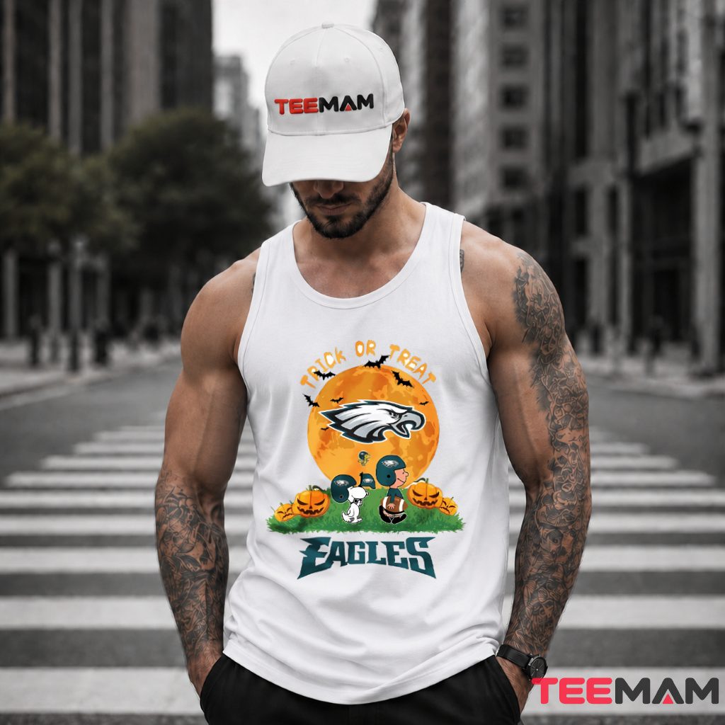 Philadelphia Eagles Trick Or Treat Snoopy Tank Top Philadelphia Eagles Trick Or Treat Snoopy Tank Top