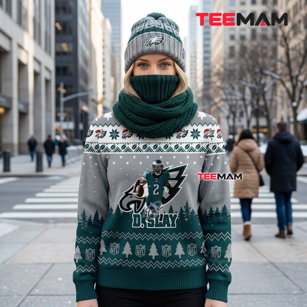 Philadelphia Eagles Ugly Christmas Sweater D Slay Good Taste Design Back Philadelphia Eagles Ugly Christmas Sweater D Slay Good Taste Design Back