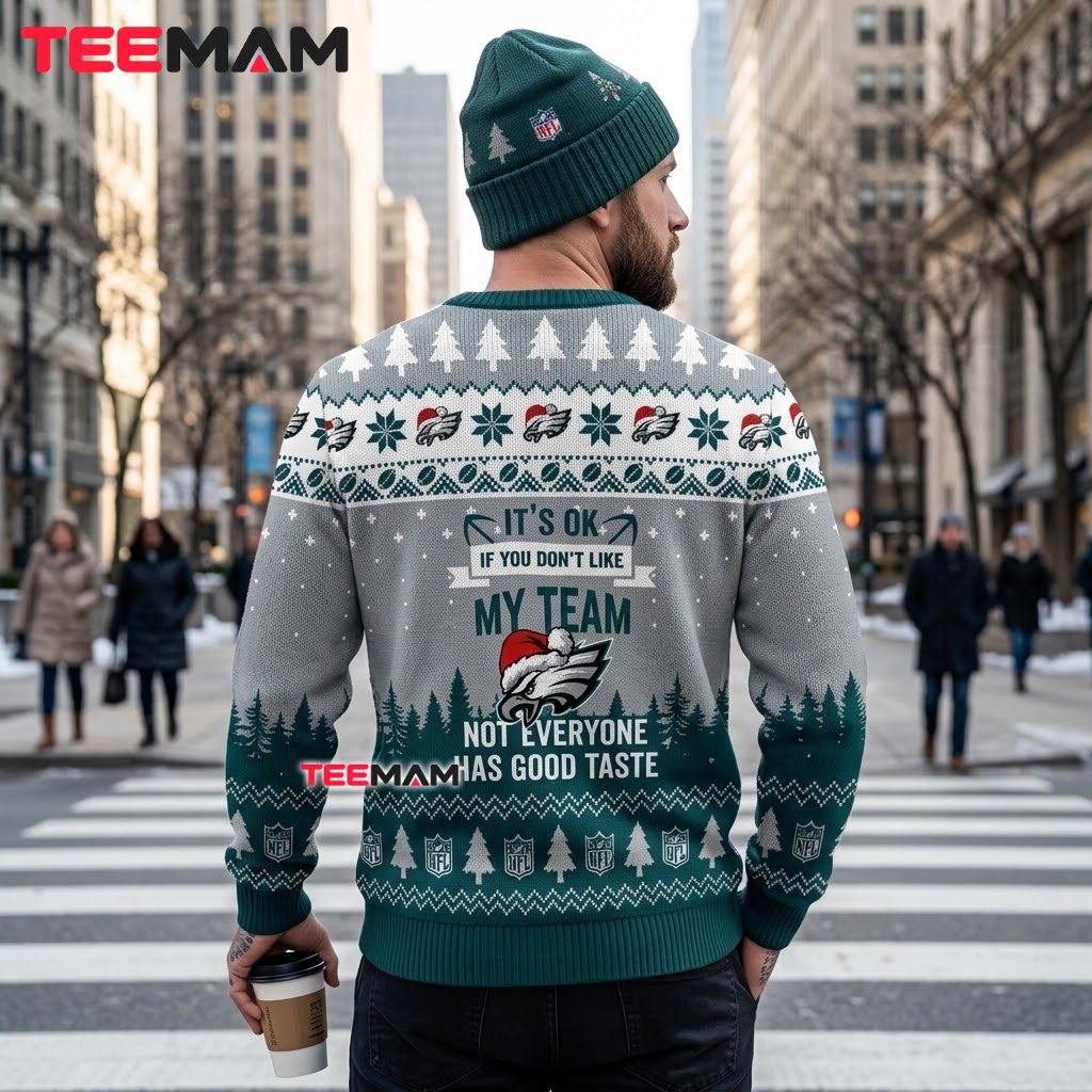 Philadelphia Eagles Ugly Christmas Sweater D Slay Good Taste Design Version 3 Philadelphia Eagles Ugly Christmas Sweater D Slay Good Taste Design Version 3