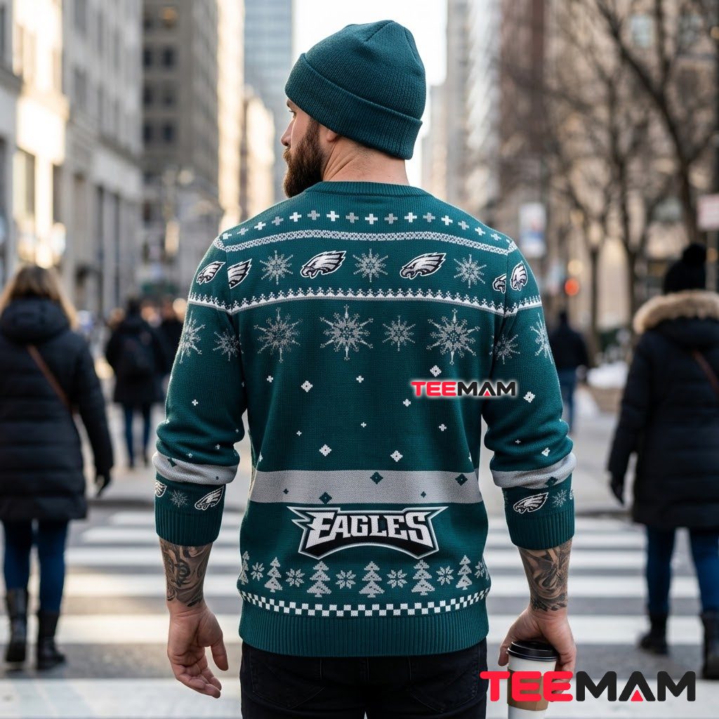 Philadelphia Eagles Ugly Christmas Sweater Mickey Mouse Football Design Version 3 Philadelphia Eagles Ugly Christmas Sweater Mickey Mouse Football Design Version 3