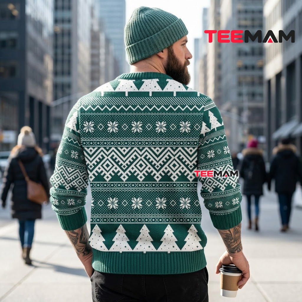 Philadelphia Eagles Ugly Christmas Sweater Peanuts Christmas Tree Design Version 3 Philadelphia Eagles Ugly Christmas Sweater Peanuts Christmas Tree Design Version 3