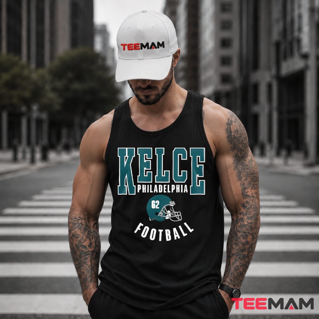 Philadelphia Kelce 62 Football Helmet Tank Top Philadelphia Kelce 62 Football Helmet Tank Top