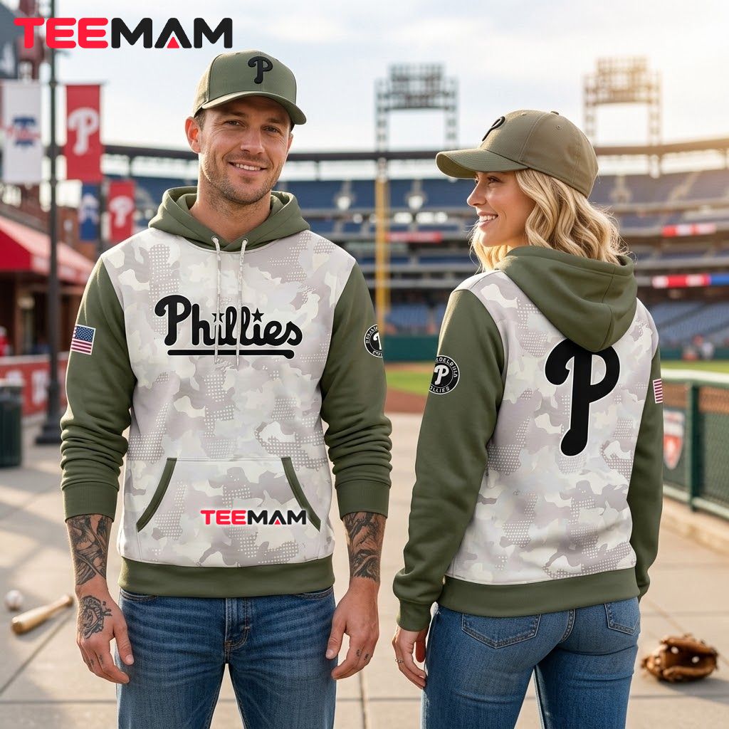 Philadelphia Phillies 3D Hoodie Desert Camouflage American Flag Back Philadelphia Phillies 3D Hoodie Desert Camouflage American Flag Back