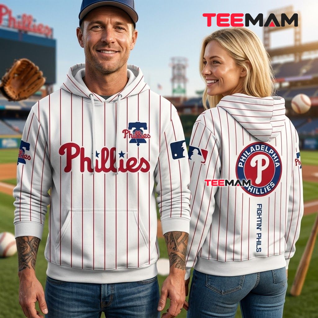 Philadelphia Phillies 3D Hoodie Fightin Phils Pinstripe Jersey Back Philadelphia Phillies 3D Hoodie Fightin Phils Pinstripe Jersey Back