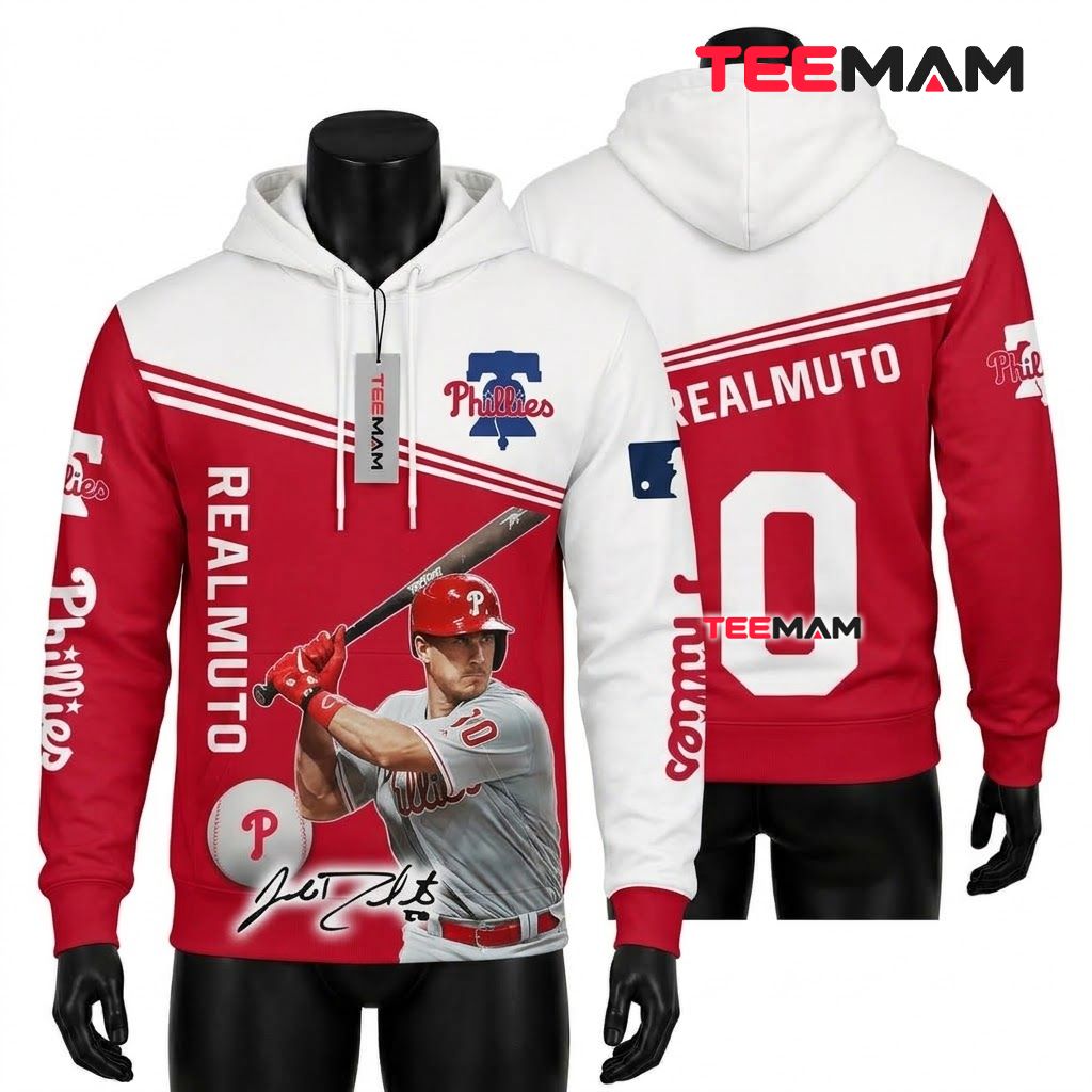 Philadelphia Phillies 3D Hoodie JT Realmuto Player Signature Front