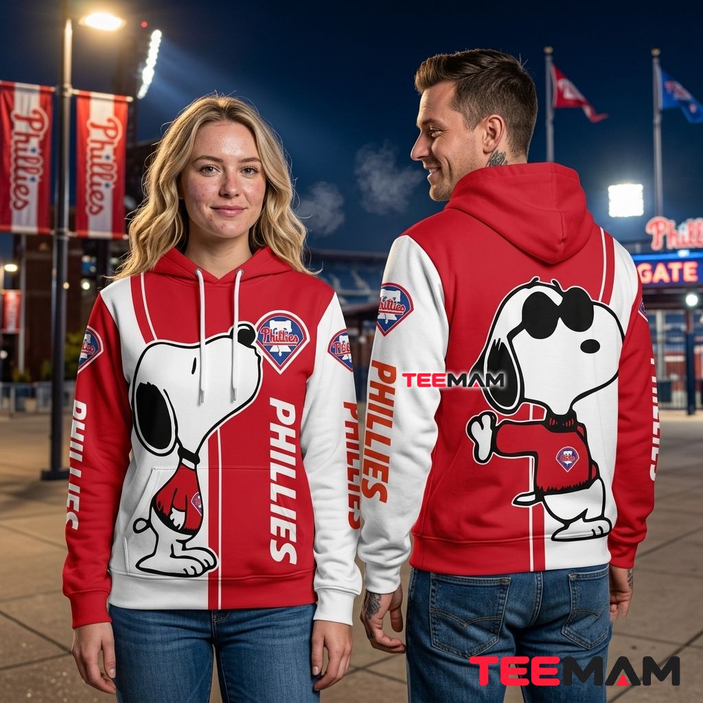 Philadelphia Phillies All Over Print 3D Hoodie Cool Snoopy Sunglasses Back Philadelphia Phillies All Over Print 3D Hoodie Cool Snoopy Sunglasses Back